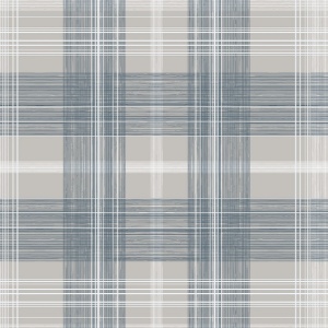 Crossroads Plaid Wrought Iron Peel & Stick Wallpaper