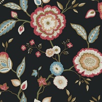 Dahlia Blooms Midnight/Multi Wallpaper