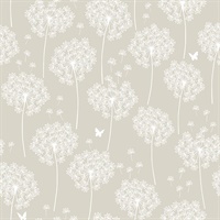 Dandelion Grey Peel & Stick Wallpaper