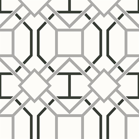 Dauphin Off-White Lattice Wallpaper