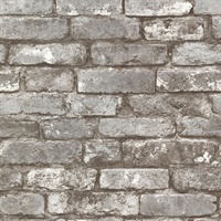 Davis Grey Brick Wallpaper