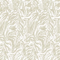 Davy Taupe Zebra Wallpaper