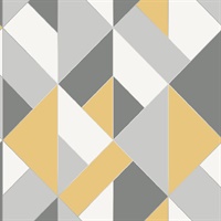 Delano Yellow Structured Geo Wallpaper