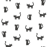 Delia Black Kitty Wallpaper