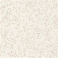 Delicate Scroll Wallpaper - White
