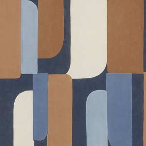 Derain Blue Geometric Wallpaper