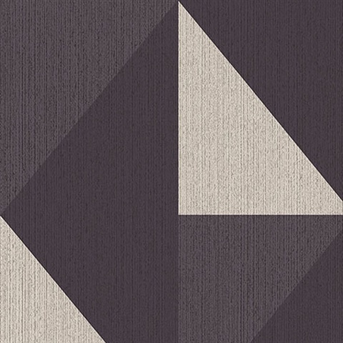 Diamond Black Tri-Tone Geometric Wallpaper