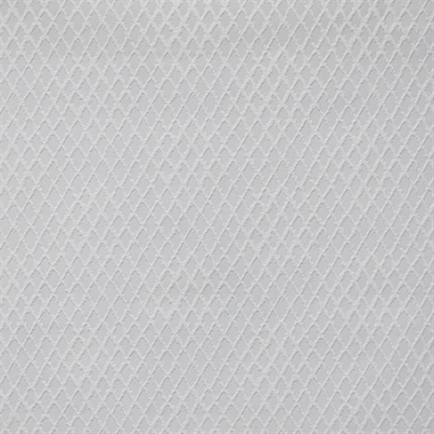 Diamond Trellis Paintable Wallpaper - White