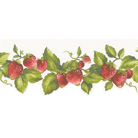 Die Cut Strawberry Wallpaper Border