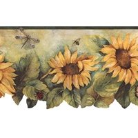 Die Cut Sunflower Wallpaper Border