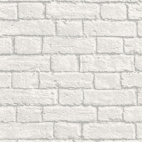 Ditmas White Brick Wallpaper