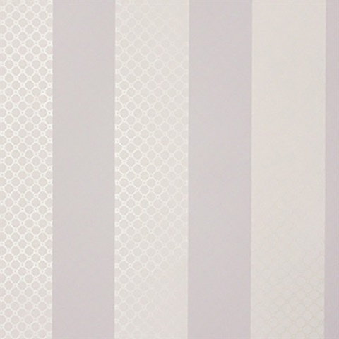 Ditsy Purple Trellis Stripe Wallpaper
