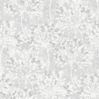 Dori Light Grey Painterly Floral Wallpaper