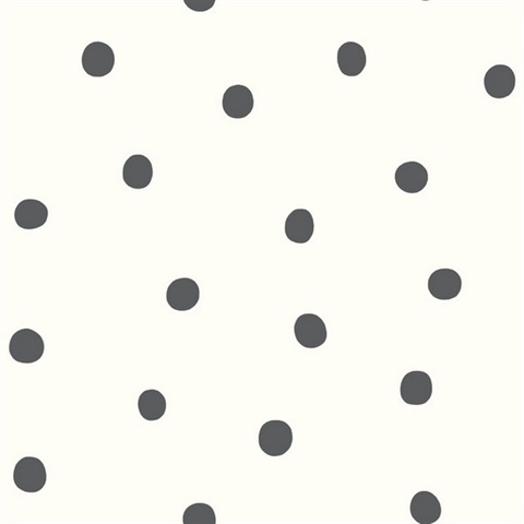 Dots Black P & S Wallpaper