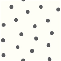 Dots Black Peel & Stick Wallpaper