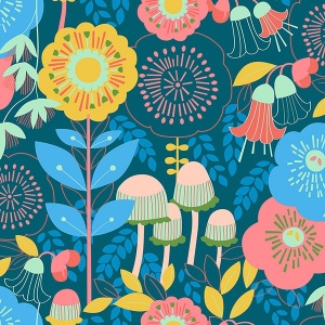 Dream Garden Off White Peel & Stick Wallpaper