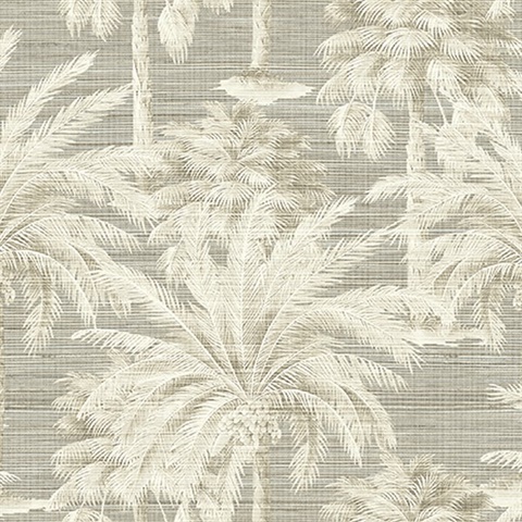 Dream Of Palm Trees Grey Texture Wallpaper