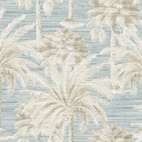 Dream Of Palm Trees Blue Texture Wallpaper