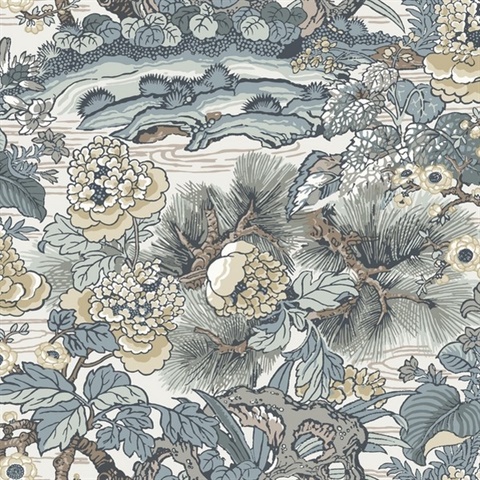Dynasty Floral Branch Wallpaper