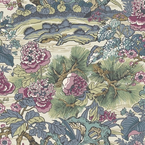 Dynasty Floral Branch Wallpaper