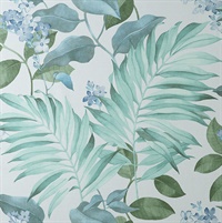 Eden Grey Tropical Wallpaper