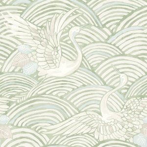 Egret Slate Tidal Dance Wallpaper