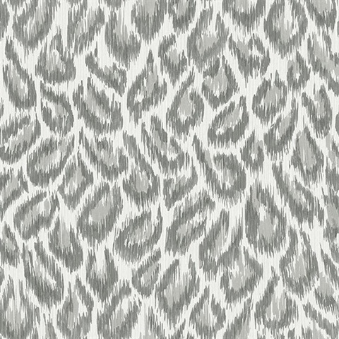 Electra Grey Leopard Spot String Wallpaper