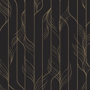 Elemental Thread White & Gold Wallpaper