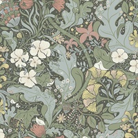 Elise Green Nouveau Gardens Wallpaper