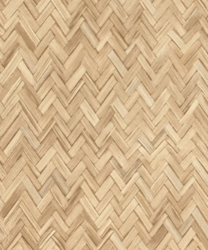 Ellery Wheat Herringbone Wallpaper