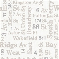 Ellis Taupe Typography Wallpaper