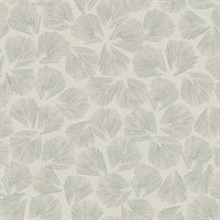 Elora Leaf Grey Wallpaper
