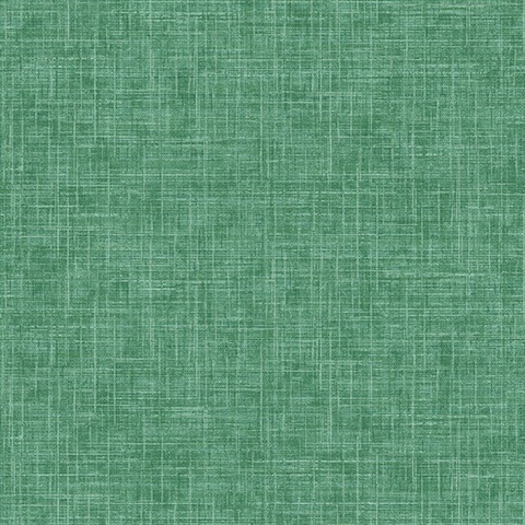 Emerson Green Faux Linen Wallpaper
