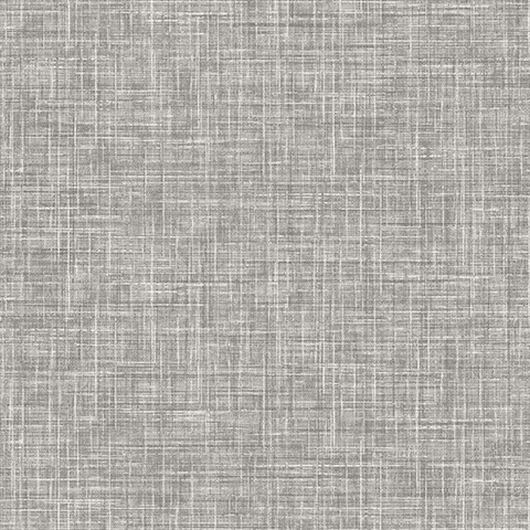 Emerson Grey Faux Linen Wallpaper