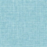 Emerson Light Blue Faux Linen Wallpaper