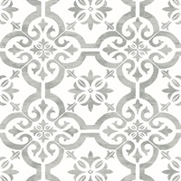 Encaustic Faux Tile Wallpaper