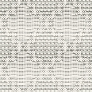 Ernest Turquoise Quilted Quatrefoil Wallpaper