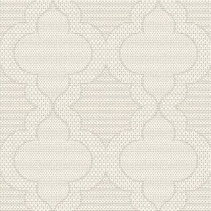Ernest Turquoise Quilted Quatrefoil Wallpaper