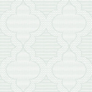 Ernest Turquoise Quilted Quatrefoil Wallpaper