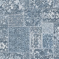 Esma Blue Vintage Carpet Wallpaper