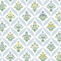 Estee Garden Blue Wallpaper