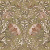 Ester Gold Nouveau Blooms Wallpaper