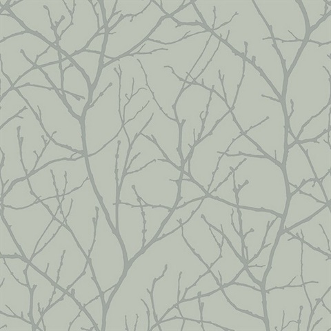 Eucalyptus & Silver Trees Silhouette Wallpaper
