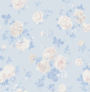 Everblooming Rosettes Dreamy Sky Cabbage Rose Bouquets Wallpaper