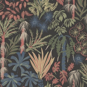 Everglades Dark Green Botanical Wallpaper