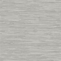 Exhale Light Grey Woven Faux Grasscloth Wallpaper