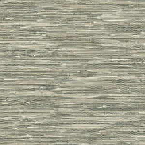 Exhale Dove Woven Faux Grasscloth Wallpaper