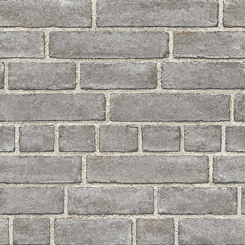 Façade Grey Brick Wallpaper