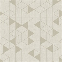 Fairbank Champagne Linen Geometric Wallpaper by Scott Living