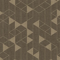 Fairbank Chocolate Linen Geometric Wallpaper by Scott Living